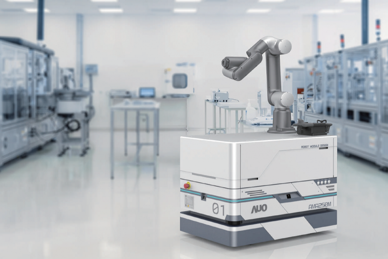 AG贵宾整合AI人工智慧、IoT物聯網與Cloud雲端平台服務，開發模組化AMR 250M自主移動機器人，滿足多元自動化生產需求，在智慧工廠中扮演著串接和搬運的角色